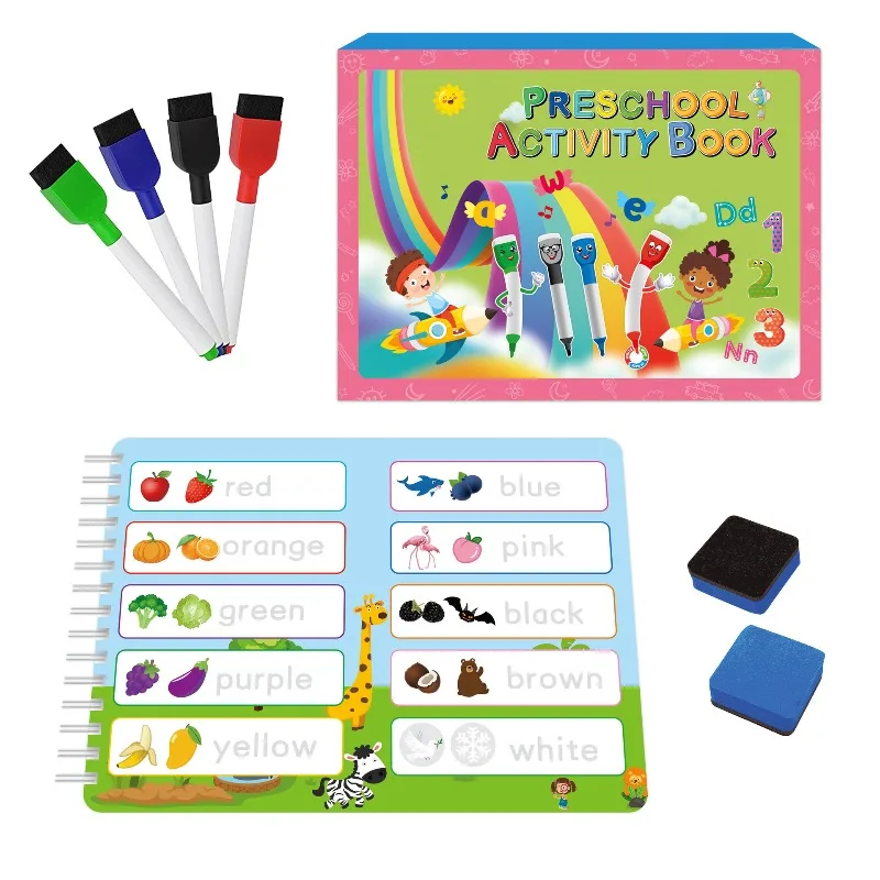 

Children Montessori Handwritten Reusable Workbook Practice Control Training Book Preschool Educaitional Stationery 40 Page