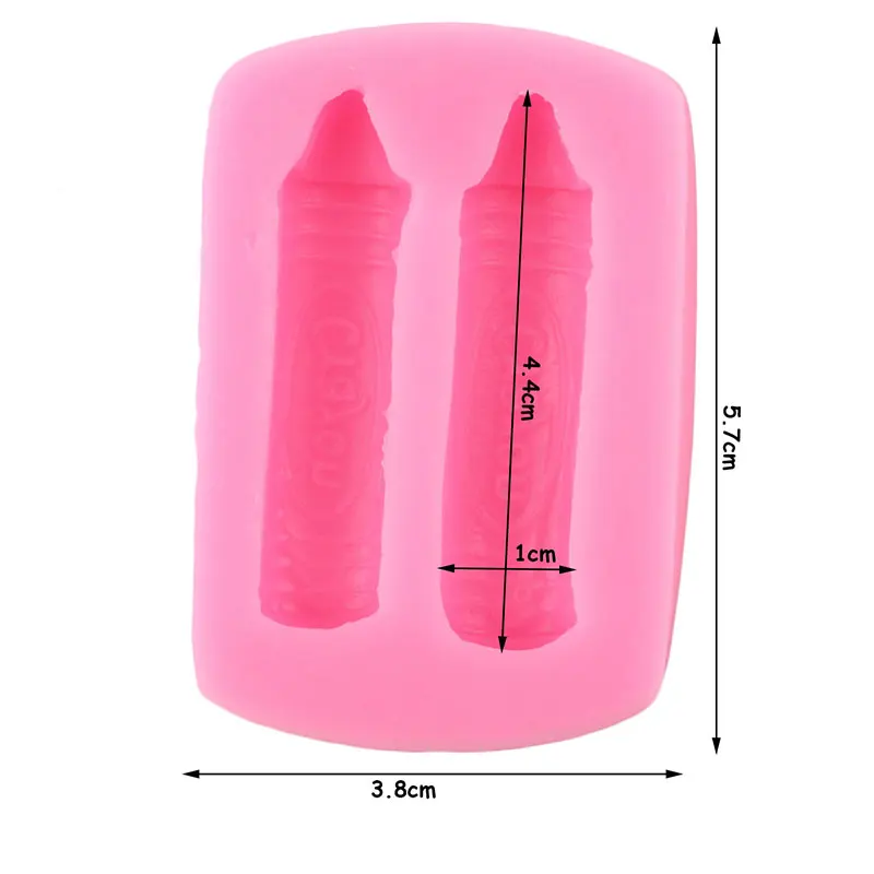 Painting Crayon Silicone Mold Baby Drawing Pencil Cupcake Topper Chocolate Fondant Mould Cake Decorating Tools Candy Clay Molds