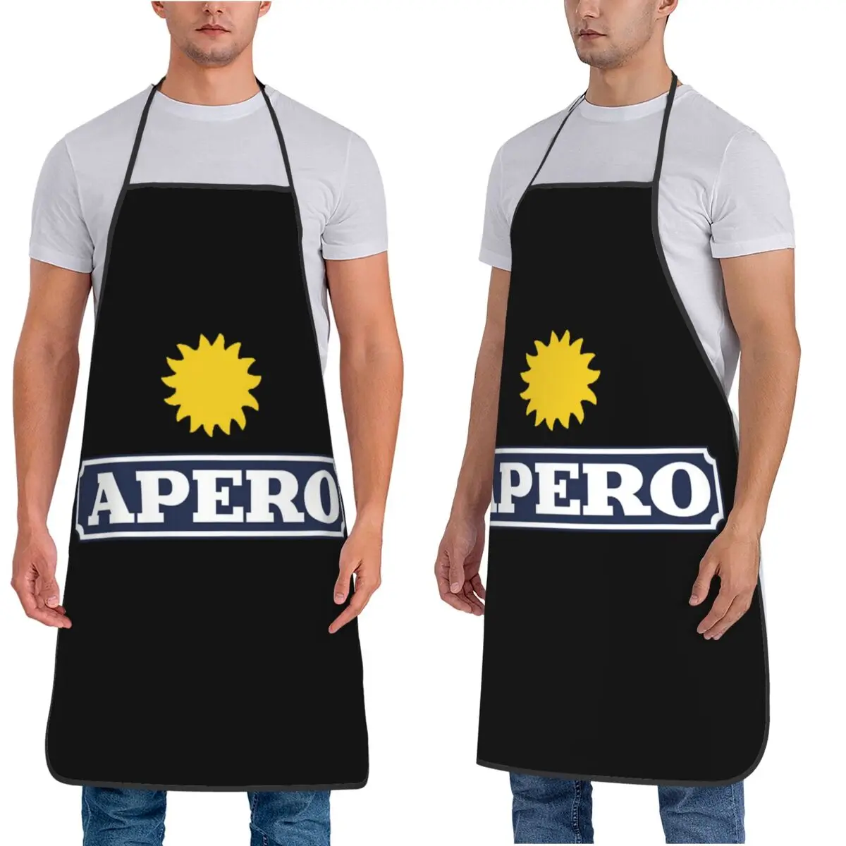 Aperitif Apero Apron Chef Cooking Baking Tablier Waterproof Bib Kitchen Cleaning Pinafore for Women Men Painting - view 2