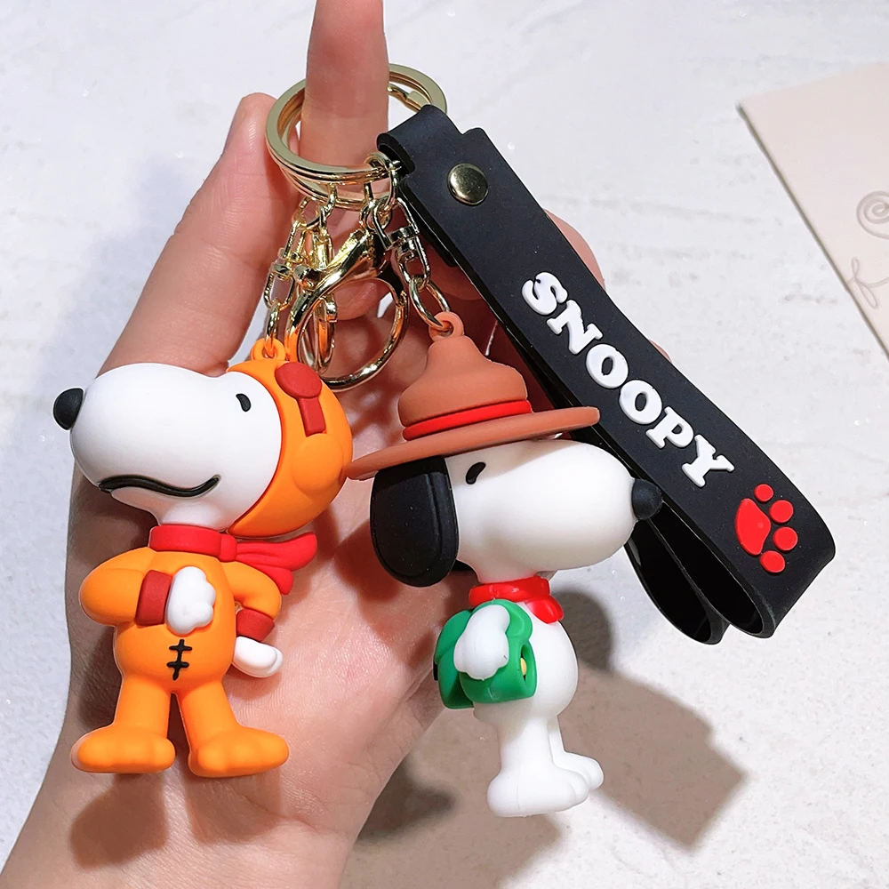 Snoopy Cute Doll Keychain Silicone Car Couple Key Pendant Bag Small Pendant Creative Keychain image 3