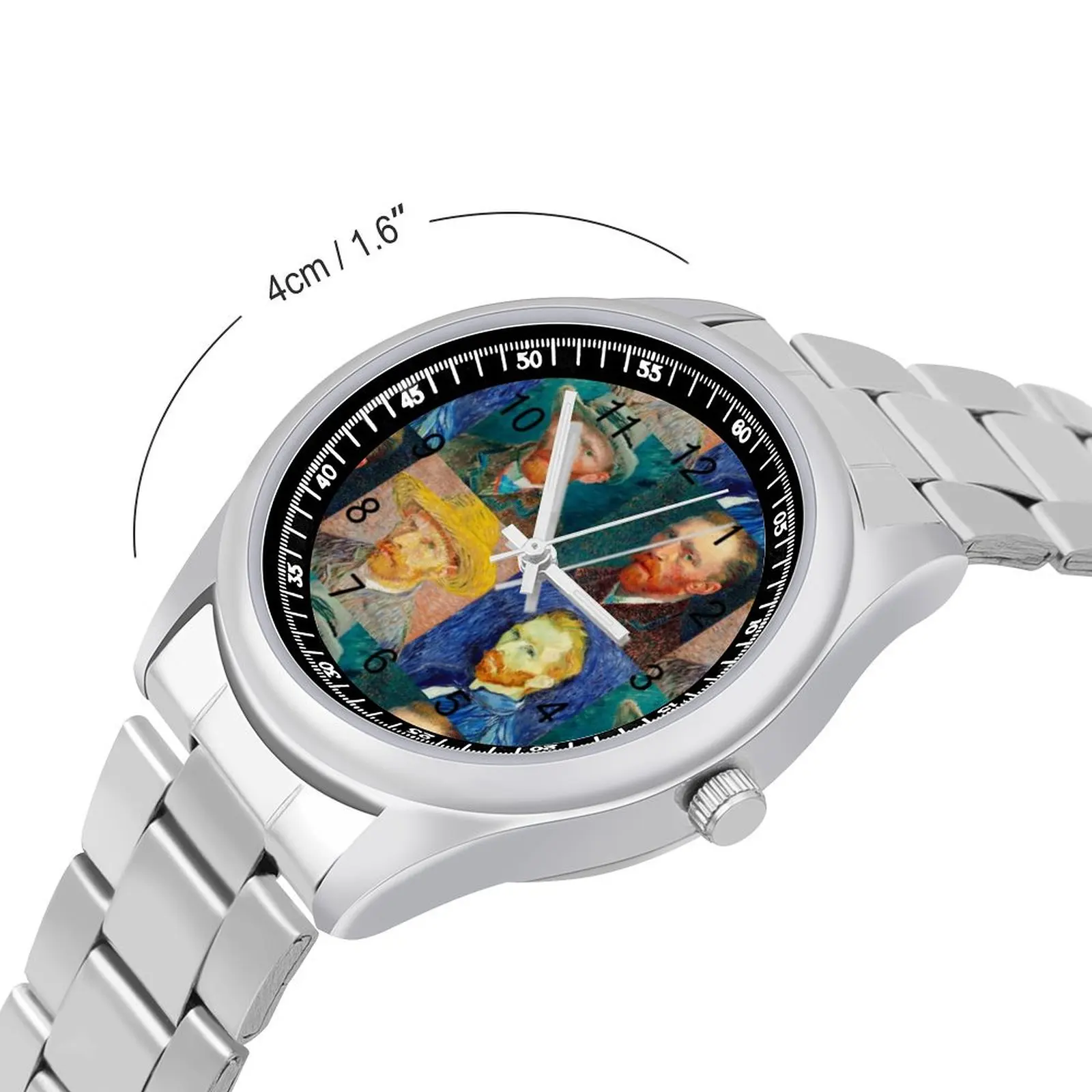 Van Gogh Quartz Watch Self-Portrait Collage Sport Classy Wrist Watches Steel Design Wholesale Boys Wristwatch