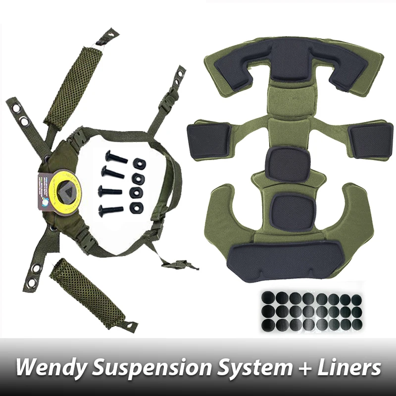 Wendy Suspension System Helmet Lanyard With Helmet Foam Pad FAST MICH Outdoor Hunting Airsoft Helmet Accessies