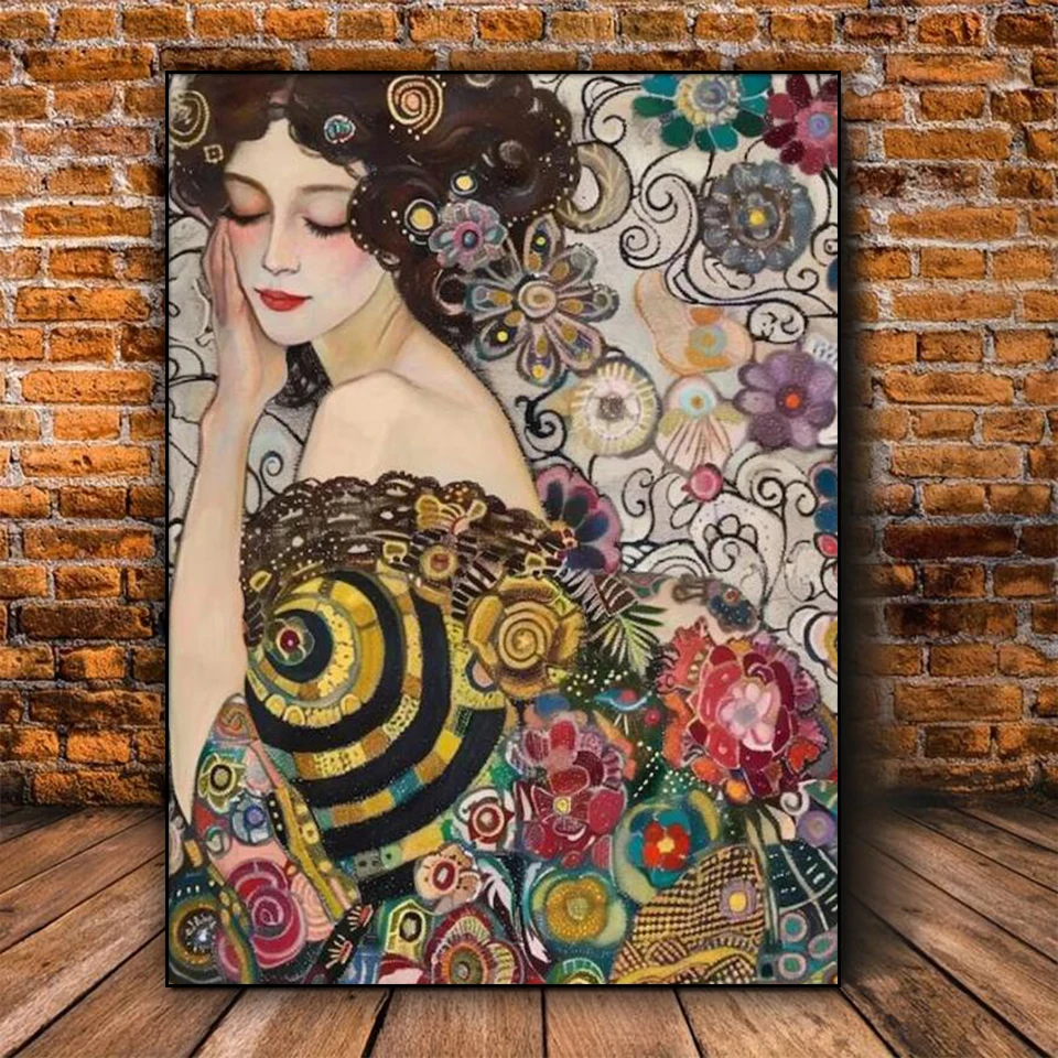 Gustav Klimt Golden Love Lady cat 5d Diamond Art Painting Mosaic Embroidery jewelry cross stitch Full Rhinestone Diy Home Decor