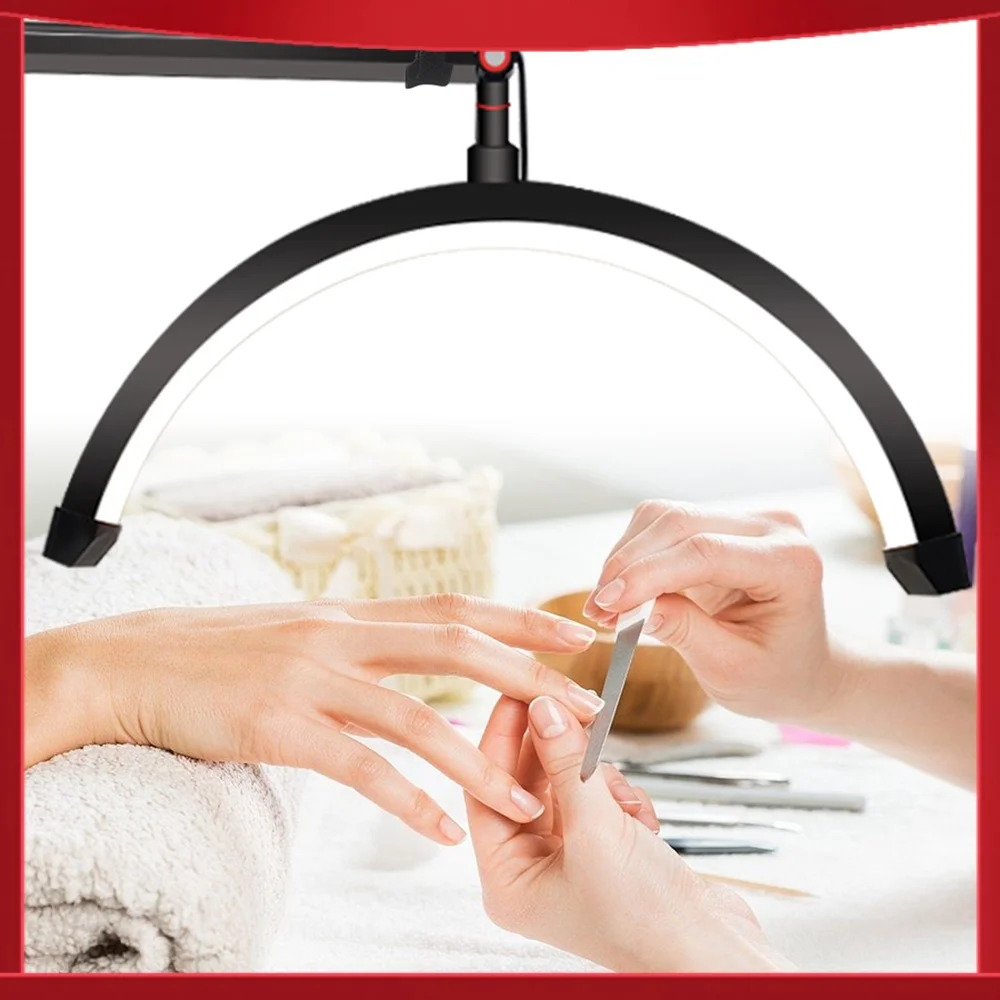 

Светодиодный напольный видеосвет Andoer HD-M2X 20 Вт, полукруглый, с регулируемой яркостью 3000K-6000K, с регулируемой подставкой и держателем для телефона