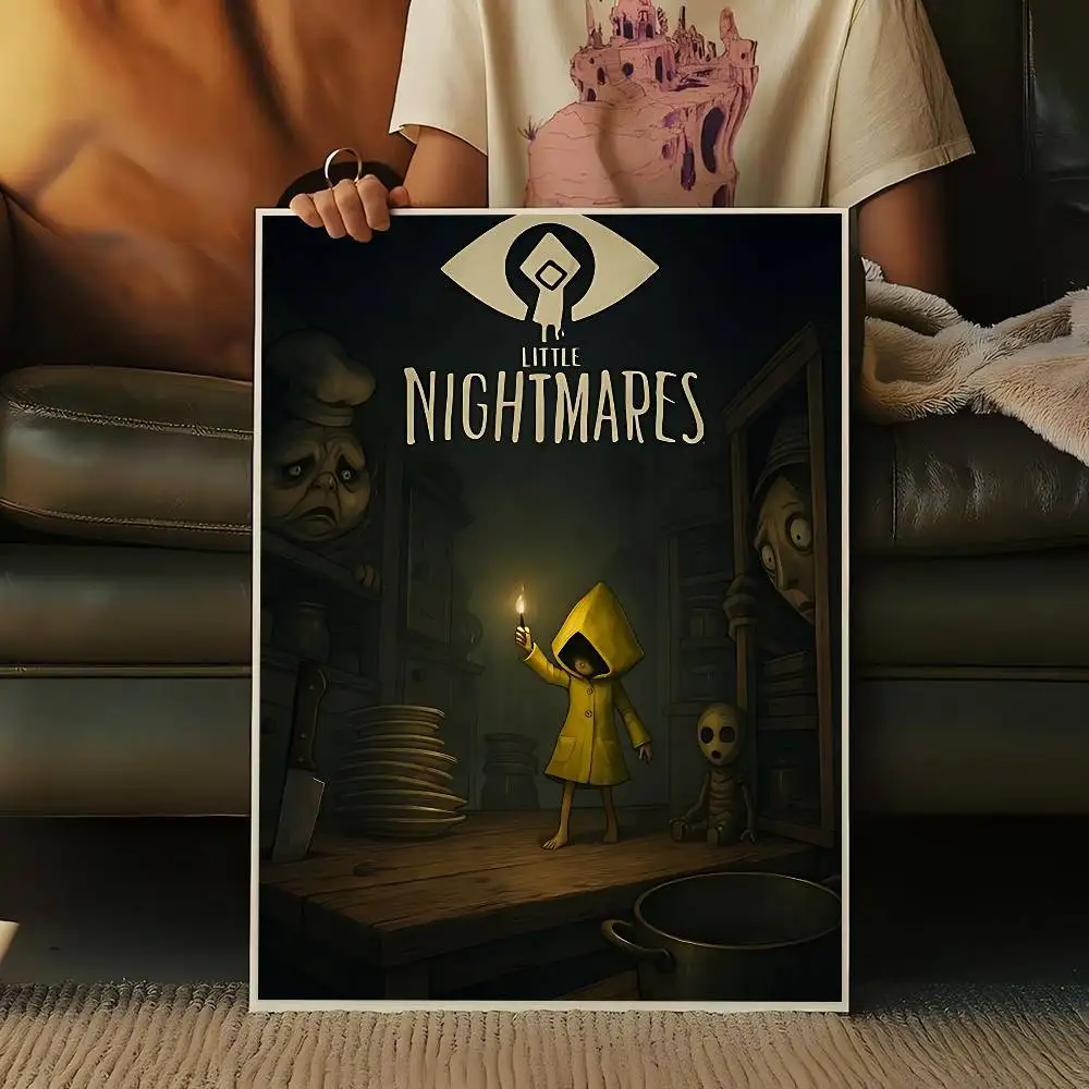 Game L-Little Nightmares Anime Posters Sticky Decoracion Painting Wall Art White Kraft Paper Wall Decor