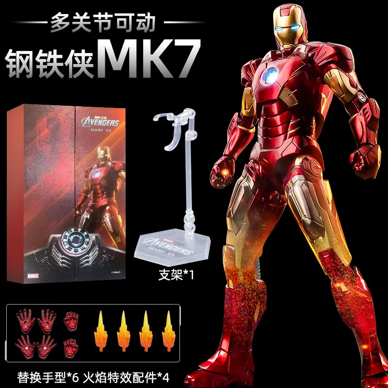 ZD Toys Iron Man MK1 MK2 MK3 MK4 MK5 MK6 MK7 MK42 MK43 MK45 MK46 War Machine film-actionfiguur 7 inch verzamelmodel voor volwassenen