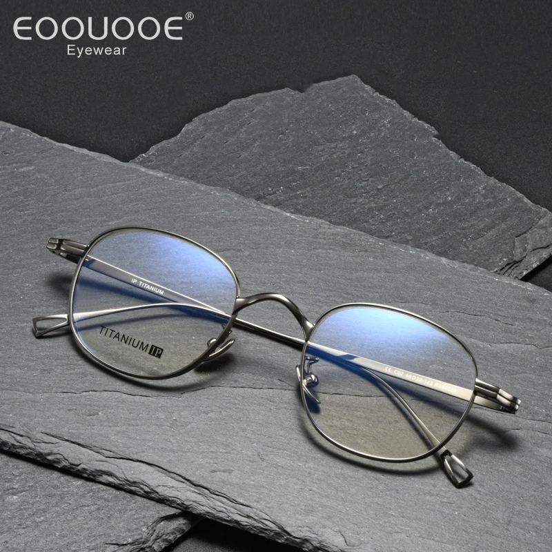 

Pure Titanium Glasses Frame Men Retro Round Eyeglasses New Woman Eyewear Handmade Japan Myopia Hyperopia Optical Prescription