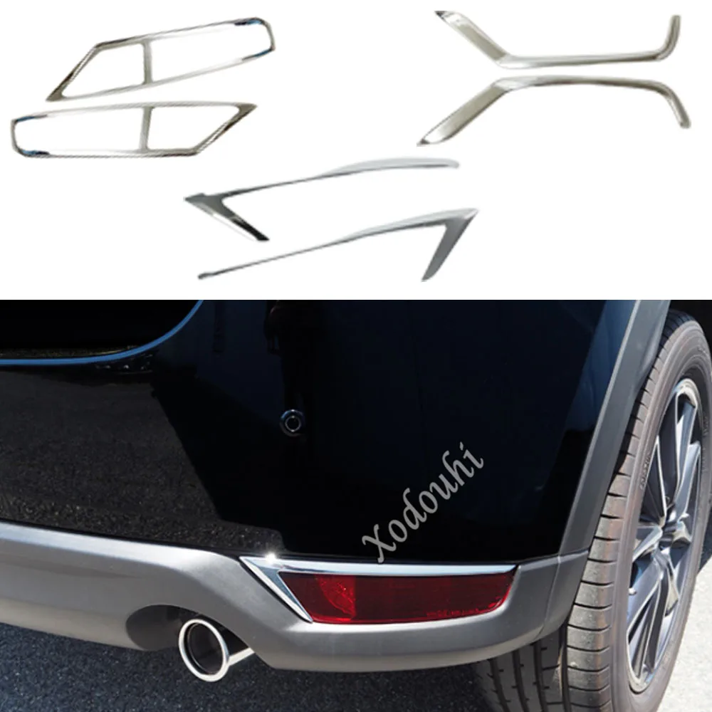 

Хромированная накладка из АБС-пластика для бровей, задняя противотуманная фара, рамка для Mazda CX-5 CX5 2-го поколения 2017 2018 2019 2020 2021 2022