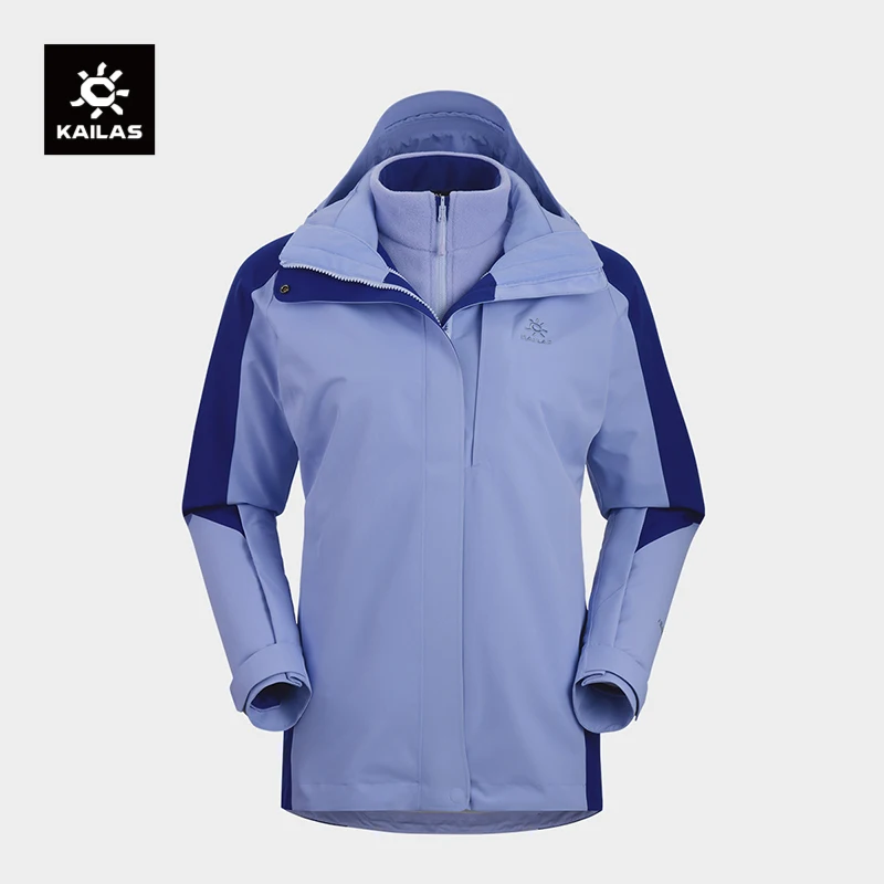 Kailas 3-in-1 Fleece Softshell Jacket Men Hooded Warm Winter Waterproof Windproof Hiking Camping Outdoor Coat KG2341227