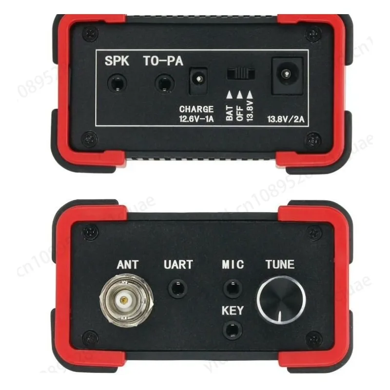 USB, LSB, CW, AM, FM .SSB .HF QRP Transceiver + Battery + Mic + Charger USDR USDX PLUS 5W 8 Band  All