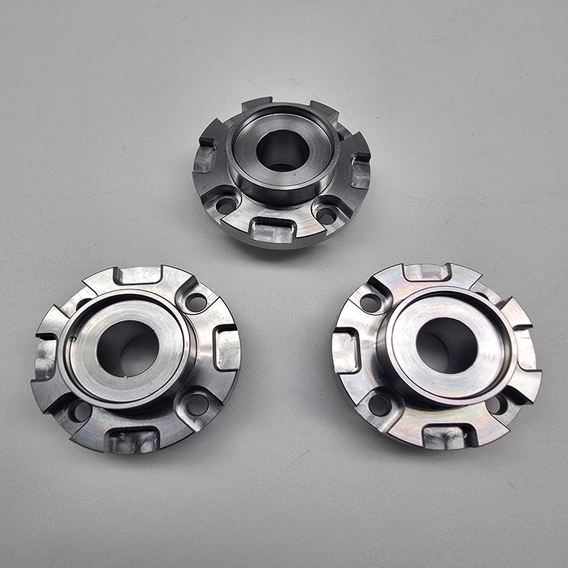 Notched Positioning Flange Hub CNC Machined Steel Circular Flange Connecting Base For Transmission Machinery