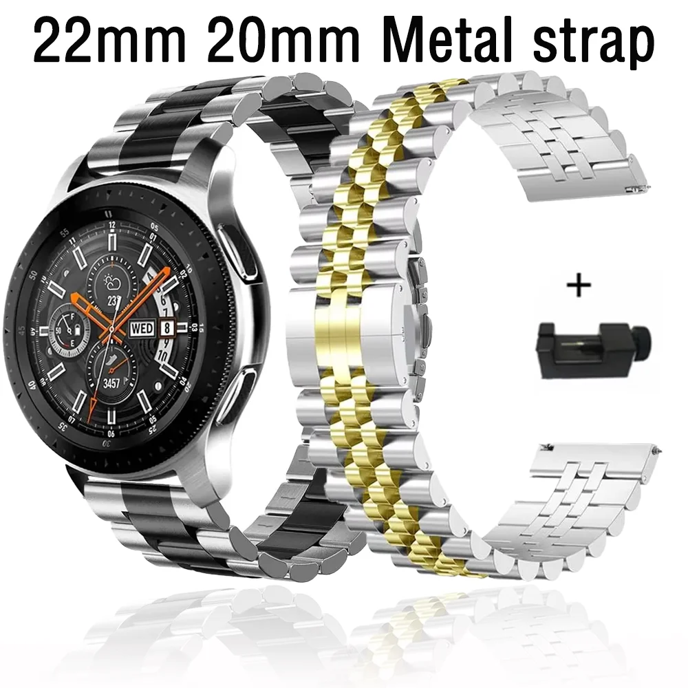 

22mm 20mm Metal strap for Samsung Galaxy Watch 7 6 5 4 40mm 44mm bracelet for Huawei Watch GT5-4-3 46mm Amazfit GTR 47mm correa