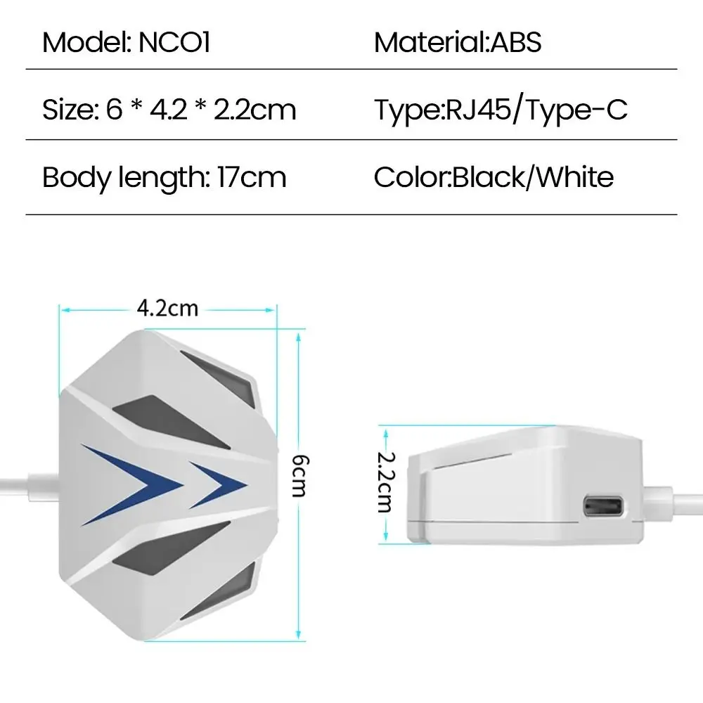 USB/Tipo-c USB para placa de rede RJ45 Conversor 2 em 1 Tipo C Adaptador Ethernet Unidade de alta velocidade USB grátis para porta de rede