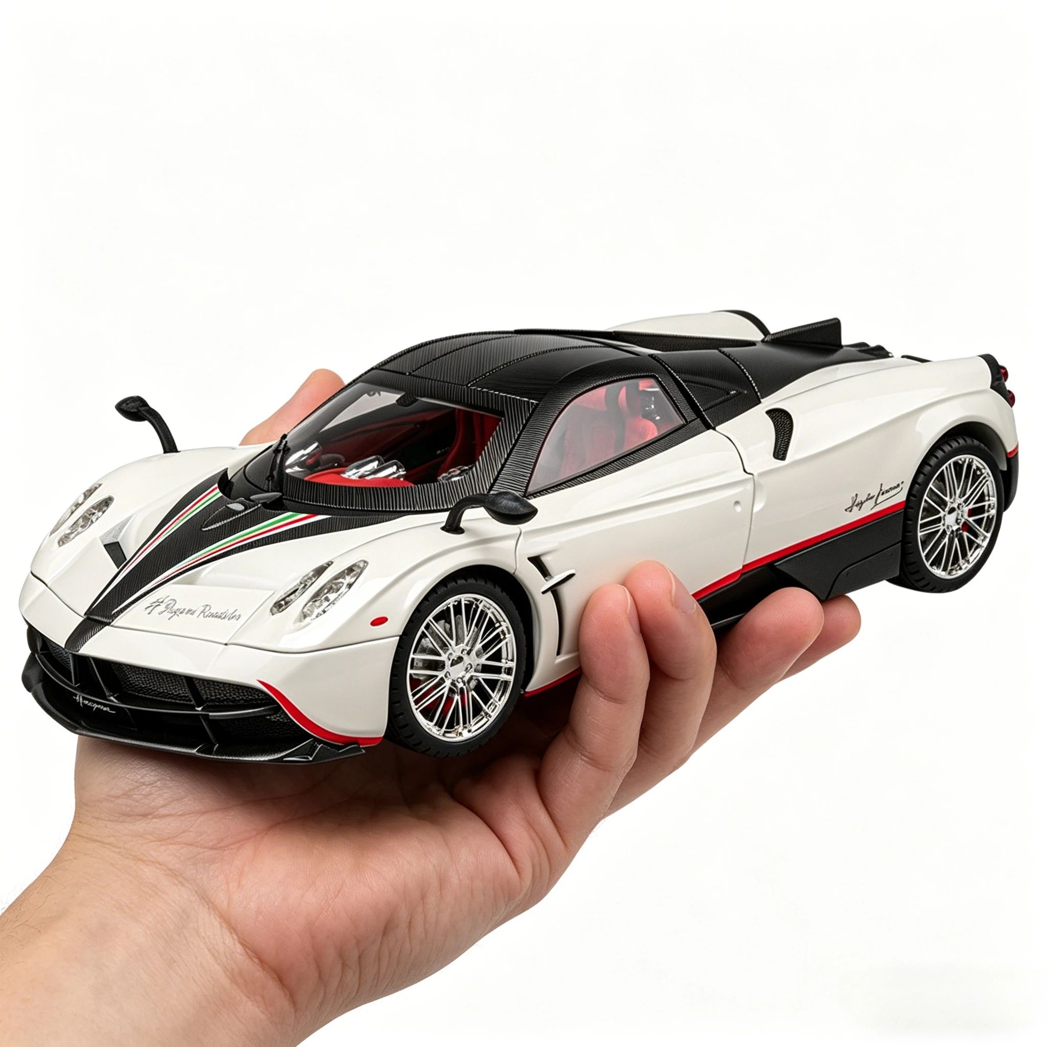 

1:18 Huayra Dinastia Alloy Sports Car Model Diecast Metal Racing Car Vehicle Model Sound and Light Simulation Kids Toy Gift
