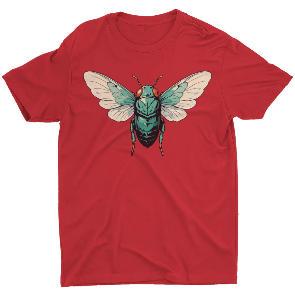 Vibrant Cicada Insect T Shirt Vintage Bugs Nature Lover T-Shirt Men Tee GraphicLuxury BrandAnime Graphic T-shirts for  Clothi