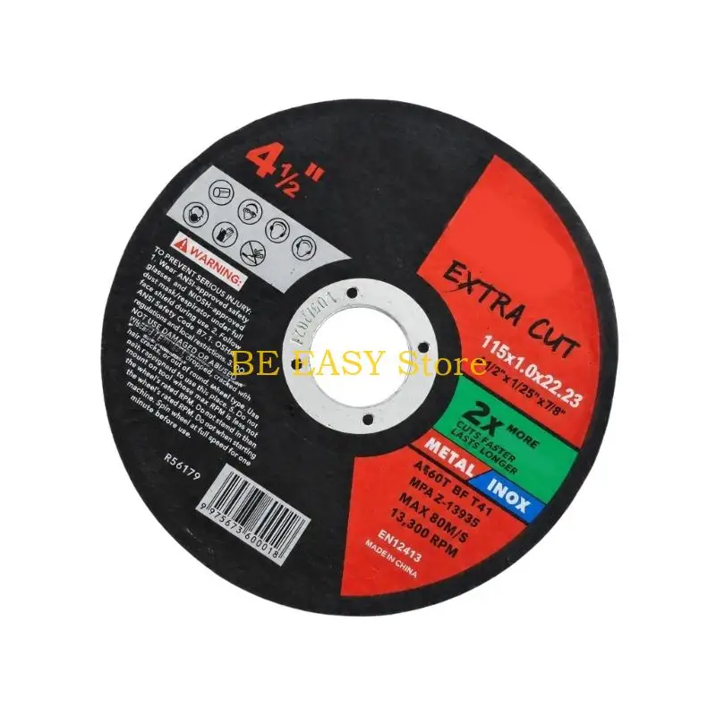 E28F 115mm/125mm/180mm/230mm Abrasive Cut-Off Wheel Cutting Disc Grinding Wheel for Stainless Steel, Resin-Set Construction for