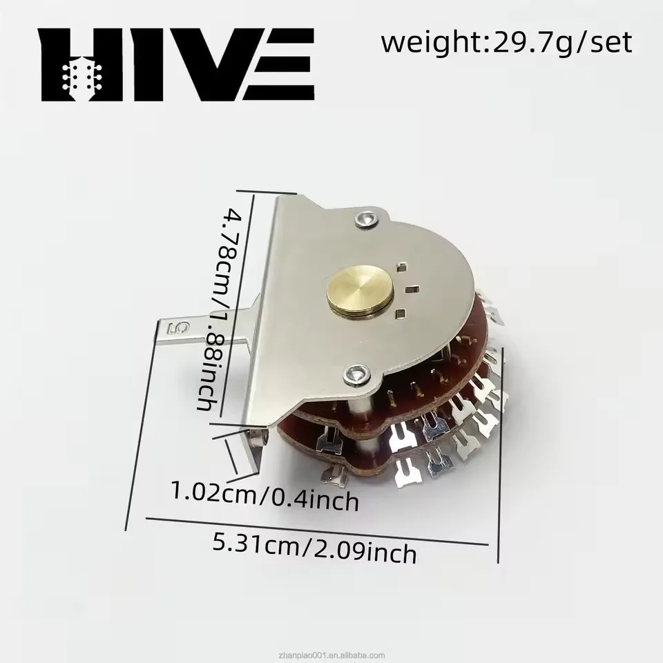 1Pc Electric Guitar Switch 8-Legs 5-Way Top-grade Double-Layer Switch Metal Plastic Guitar Switch With Screws
