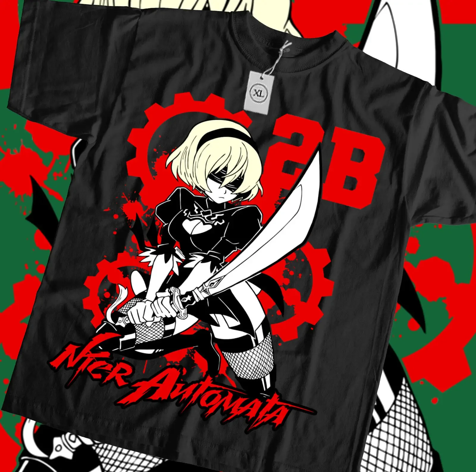 T-shirt unisexe Nier AutomMi2B YoRHa, graphique Cyber Waifu scopique, fille, nouveau