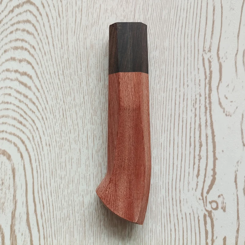 2 Types CNC Natural Solid Wood Material Japanese Style Kitchen Knife Octagonal Wooden Handle Scales DIY Making Accessories Parts