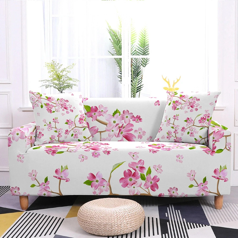 1/2/3/4 Seater Flower Flora Print Elastic Sofa Cover Universal Stretch Sofa Slipcovers for Living Room Couch Cover Housse Canapé