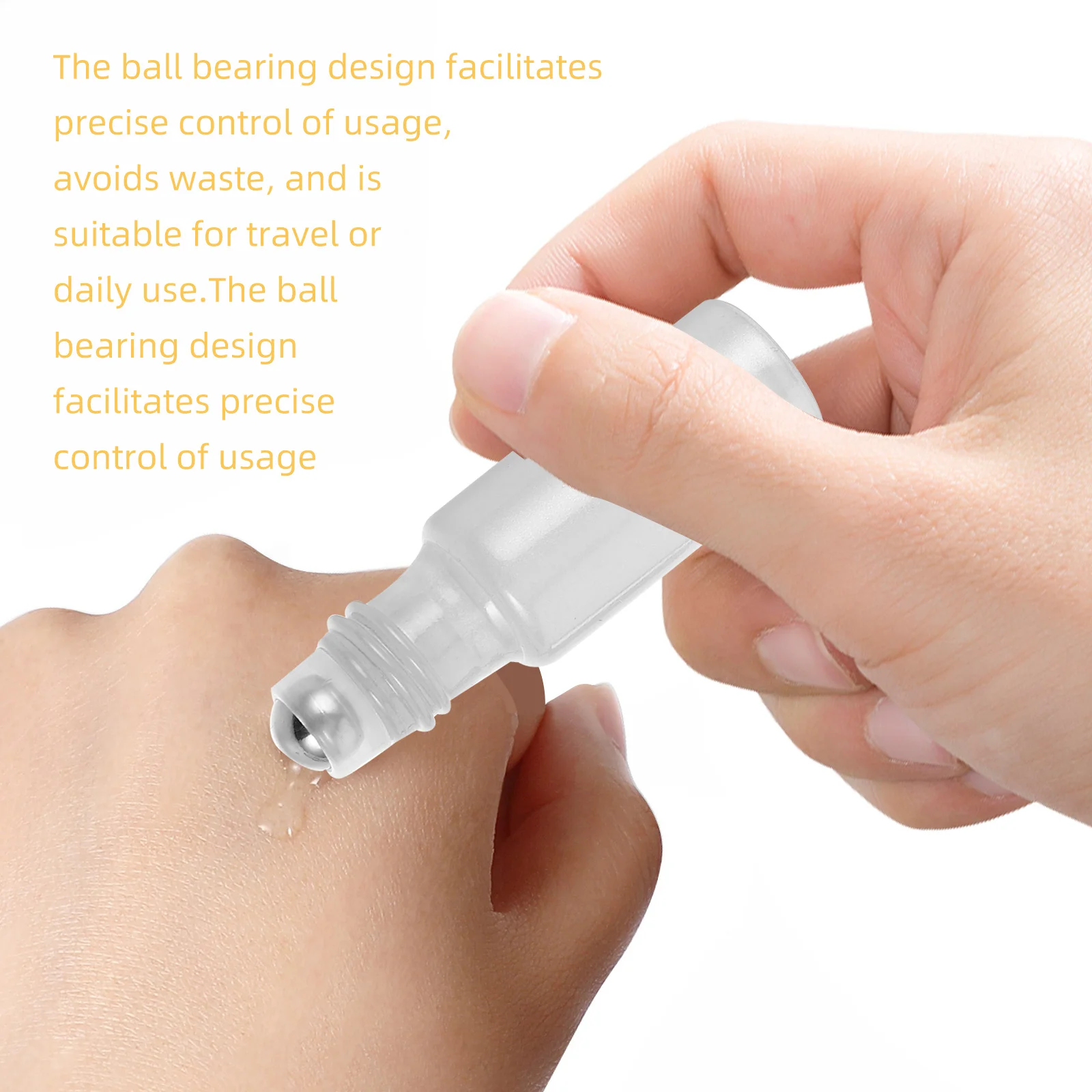 10 قطعة زجاجات دوارة للزيت العطري الزجاجي 5 مللي حاويات عطور صغيرة فارغة قابلة لإعادة الملء مانعة للتسرب للسفر الروائح #3