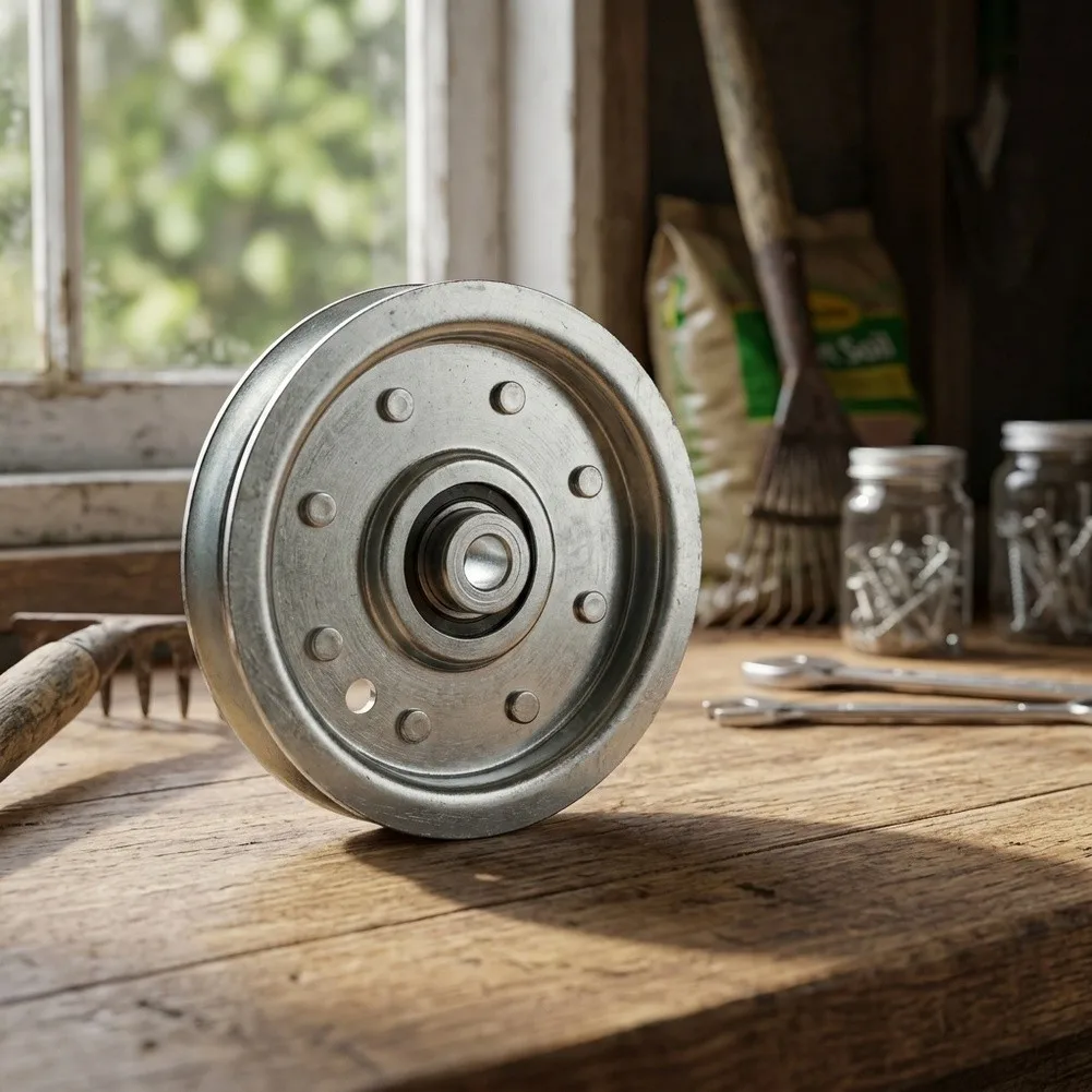 White Zinc Single Slot Pulley Designed to Fit Models 956-0627 756-0627 756-0365 Supporting Consistent Power Transfer