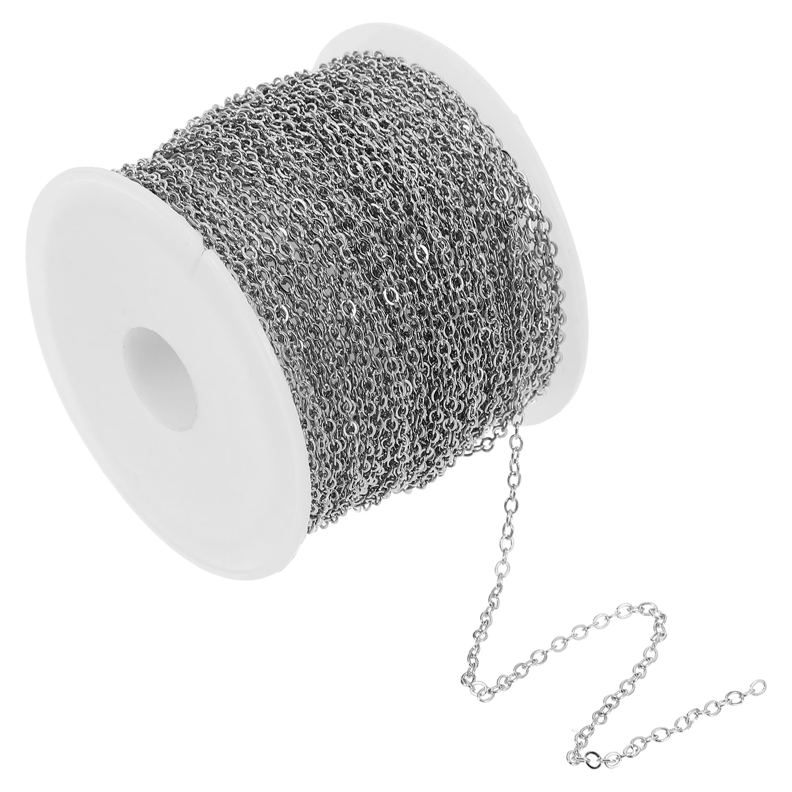 

Copper Cross Chain 10m Roll Necklace Extenders Bracelet Chains for DIY Jewelry Making Flat Design Copper Material