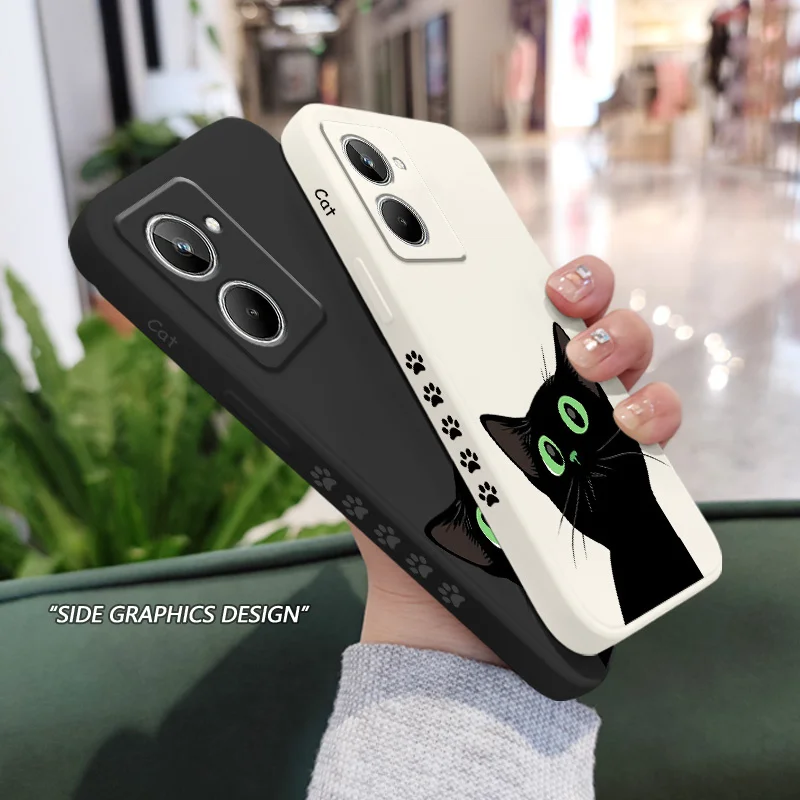 Proud Cat Phone Case For OPPO Realme 11 10 9 9i 8 8i 7 Pro Plus C35 C21Y C25Y C25 4G 5G Liquid Silicone Cover image 4
