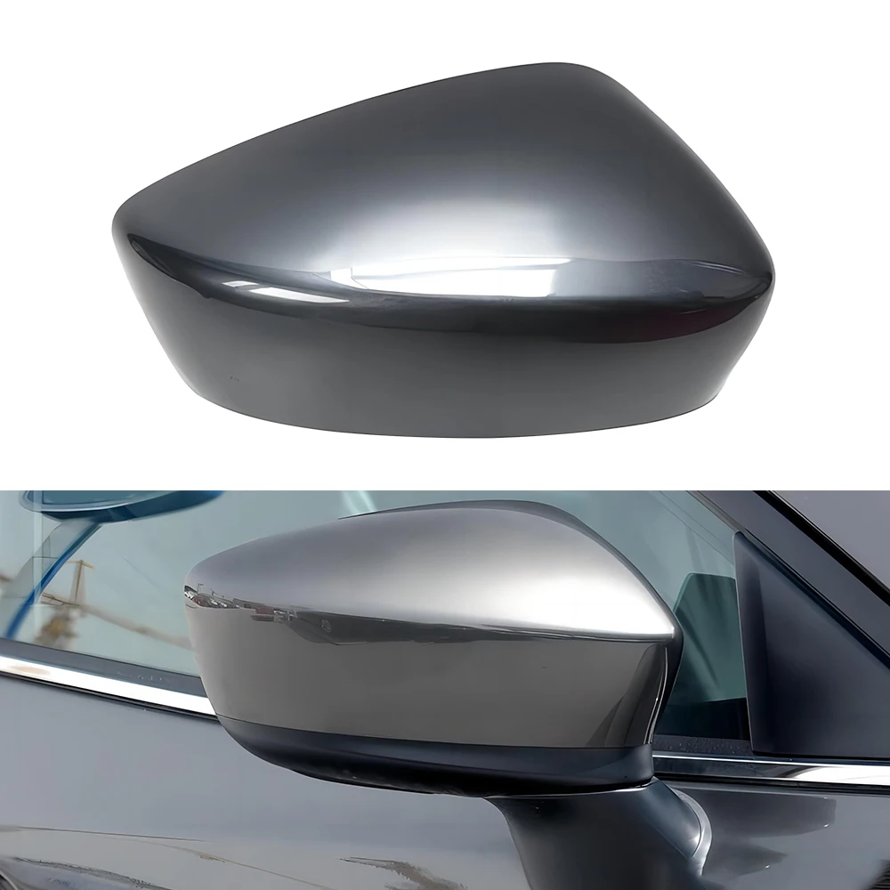 Dark Grey Right Side Rear View Mirror Cover Cap ABS Fit for Mazda 3 Axela 2014 2015 2016