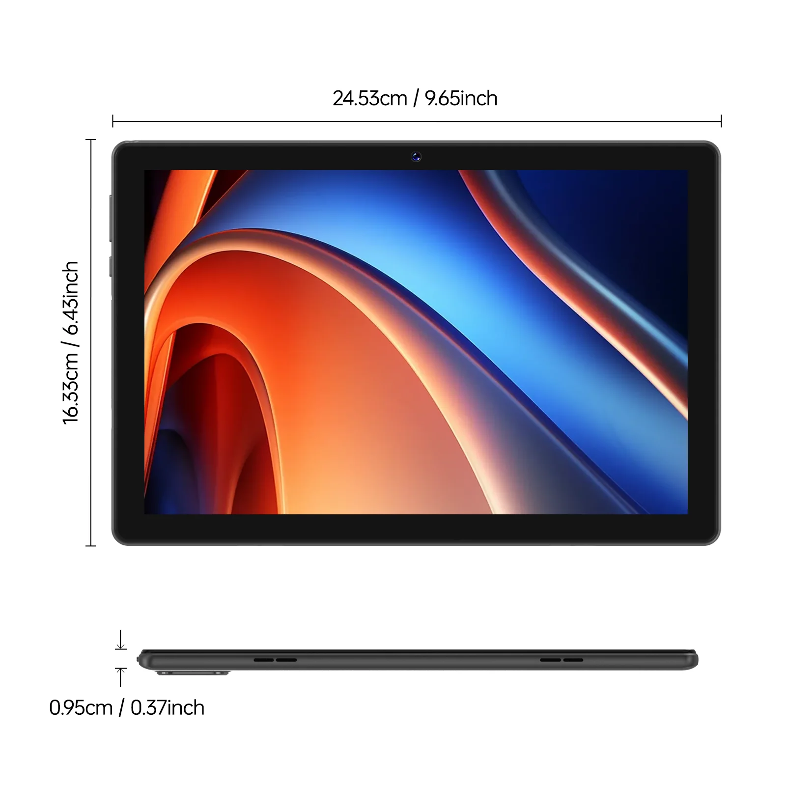 I-Atar 2025 Nuovo tablet da 10,1 pollici, sistema Android 12,0, 4Gb Ram+64Gbrom, processore Quad-Core, display HD 1280*1920 Ips, tablet computer con doppia fotocamera, supporto 2.4G Wifi, batteria integrata da 6000Mah, regalo ideale per feste per le vacanze, computer tablet per studenti