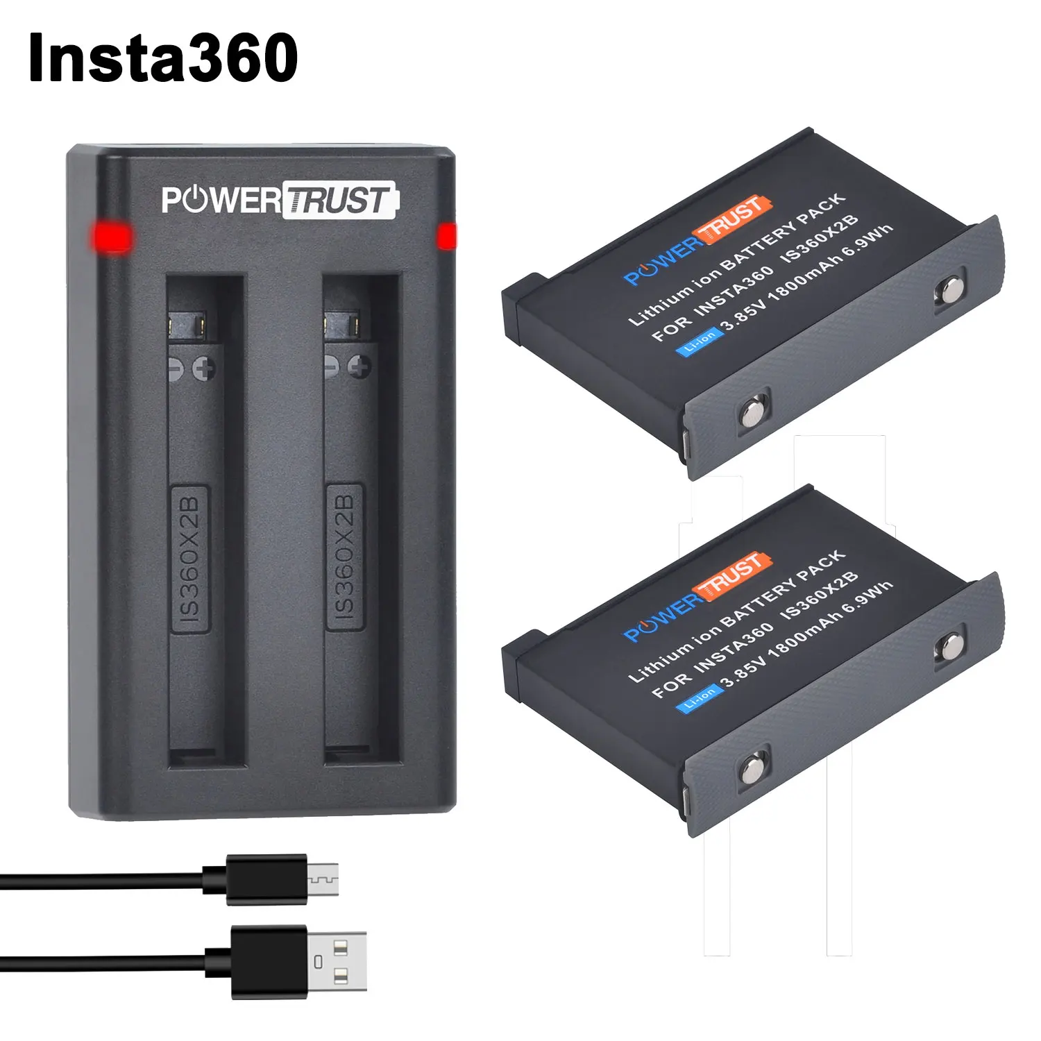 1800mAh Action Kamera Batterie/Ladegerät für Insta360 EINE X2 Action Kamera