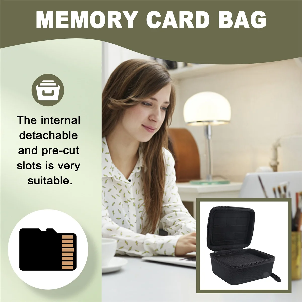 SCLS USB 플래시 드라이브 케이스, 썸 드라이브, 메모리 카드 SD SDXC SDHC 카드 홀더 주최자, 전자 액세서리 보관 가방