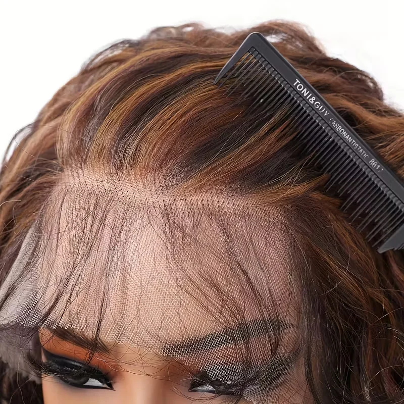 تسليط الضوء على أومبير 13x4 HD موجة عميقة الدانتيل الجبهة الباروكات شعر الإنسان العسل شعر مستعار أشقر شعر الإنسان 4/27 الدانتيل الباروكات الأمامية