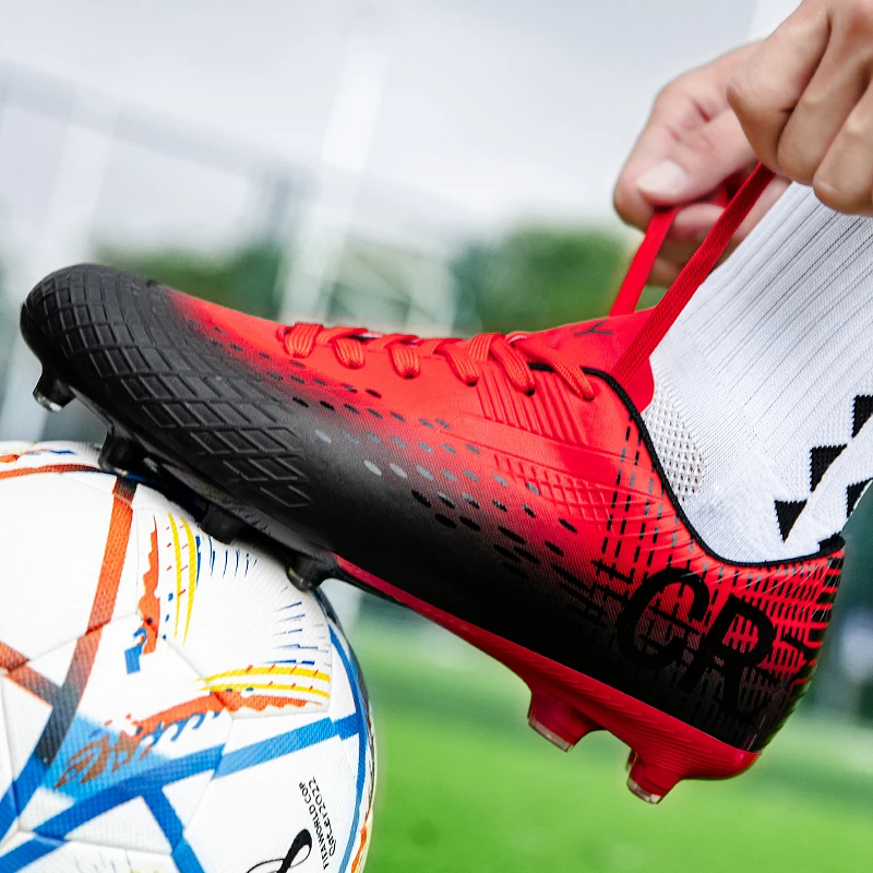 أحذية كرة القدم المهنية الرجال في الهواء الطلق منخفضة أعلى أحذية كرة القدم الرياضية أحذية Ag/Fg المسامير الطويلة التدريب العشب الاصطناعي #5