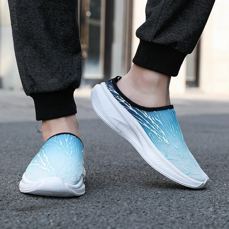 

Summer Mesh Closed Toe Mule Sandals Casual Slip On Style, Soft Lightweight Mesh Upper Ideal For Travel Home