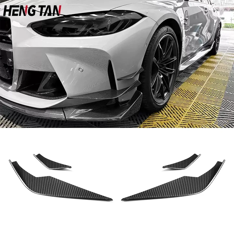 Carbon Fiber Car Front Bumper Wind knife For BMW G80 M3 G82 G83 M4  Splitter Spoiler Canard Air Knife Surround Trim Body kit