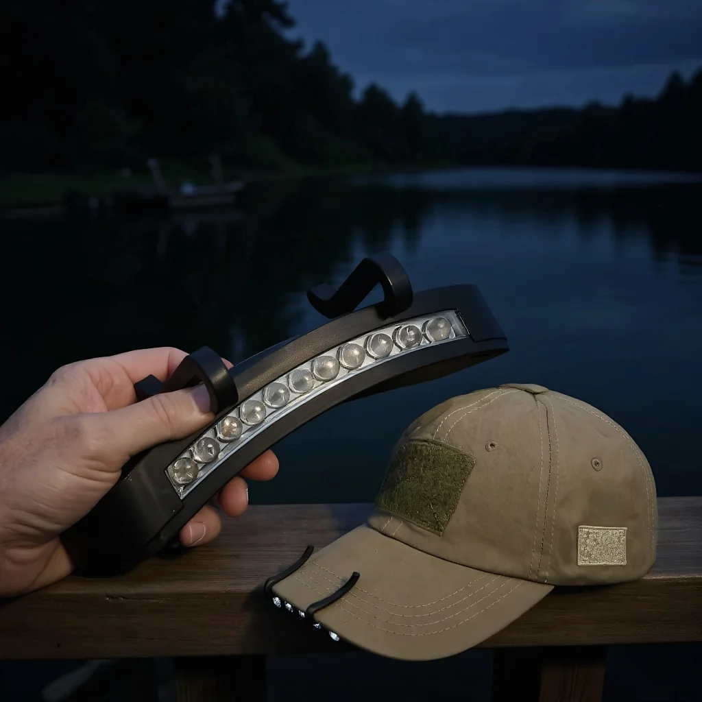 

Портативный фонарь для бейсбольной кепки с 11 светодиодами - налобный фонарь с полями шляпы для езды на велосипеде, пешего туризма, рыбалки