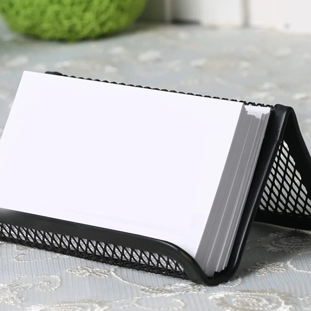 4pcs Business Cards Holder Iron Mesh Rack Office Desktop Organizer Storage Stand Mobile Phone Holder Name Cards Storage Case