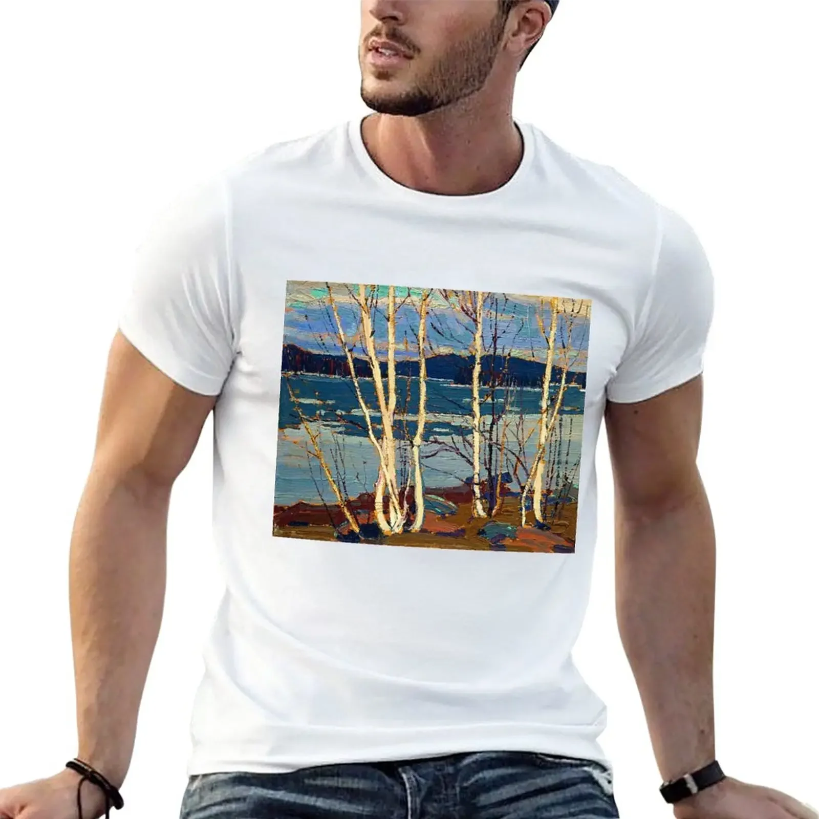 

Spring, Algonquin Park (1917) by Tom Thomson. T-Shirt funnys graphics aesthetic clothes mens clothing