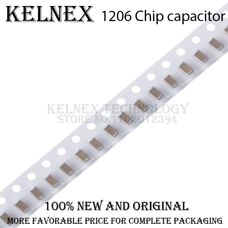 1 reel 1206 SMD Chip Multilayer Ceramic Capacitor 0.5pF - 100uF 10pF 100pF 1nF 10nF 15nF 100nF 0.1uF 1uF 2.2uF 4.7uF 10uF 47uF