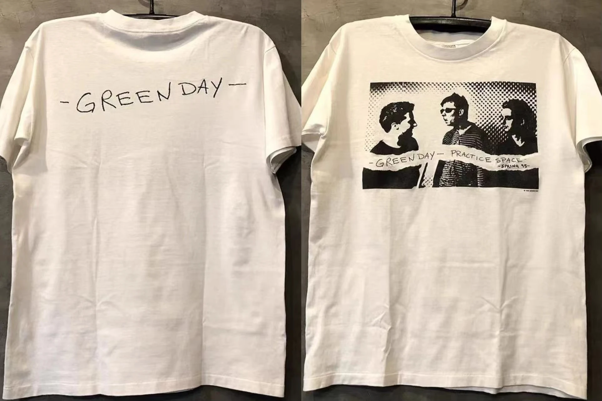

Green Day Band Portrait Rock Surrounding American Retro Vintage Men's and Women's Cotton Short Sleeved T-shirt