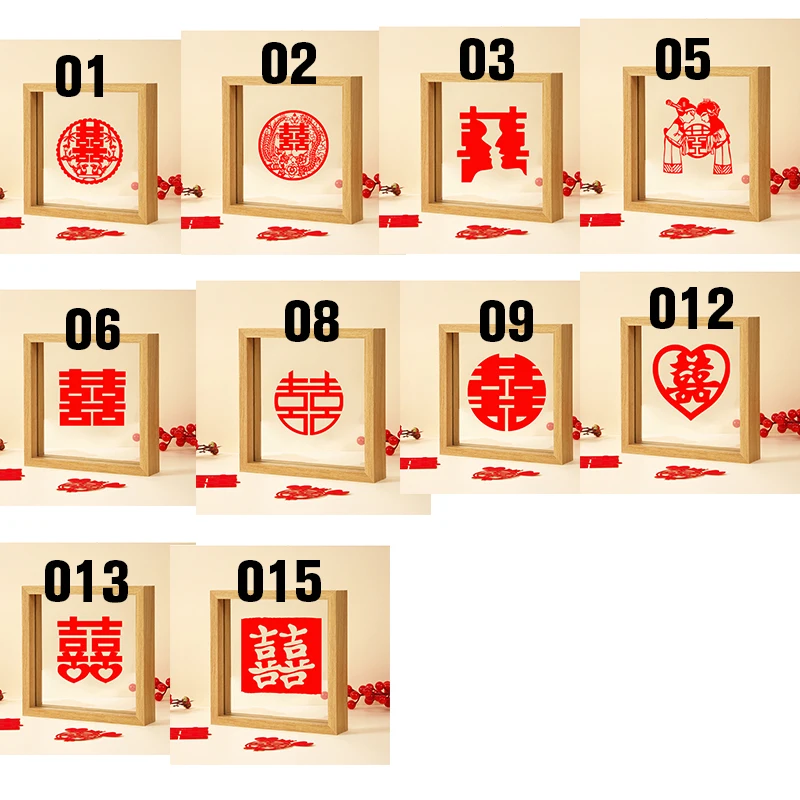 Customized wedding gift Personalized  GIFT Wedding Chinese Traditional Wedding Flannel Paper-Cut Wedding Decoration Door Sti