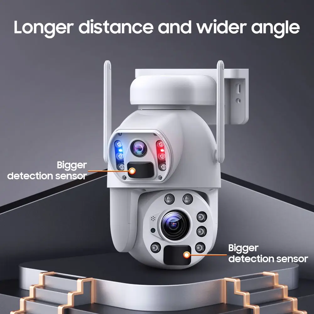 ل 20X بصري كبير التكبير 4G في الهواء الطلق تعمل بالطاقة الشمسية IP66 لوحة معدنية واي فاي 6MP CMOS عموم إمالة عدسة مزدوجة AI كشف الإنسان CCTV #5