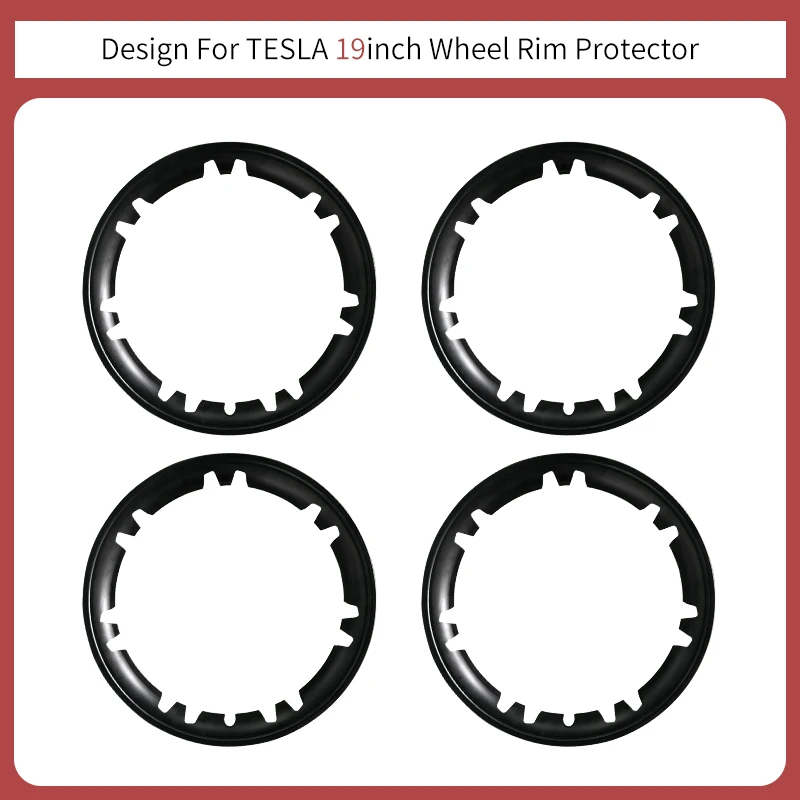 19 inch velgbeschermingspatches voor Tesla Model Y (2020–2024), ABS wielbeschermhoezen, auto-exterieur accessoires.
