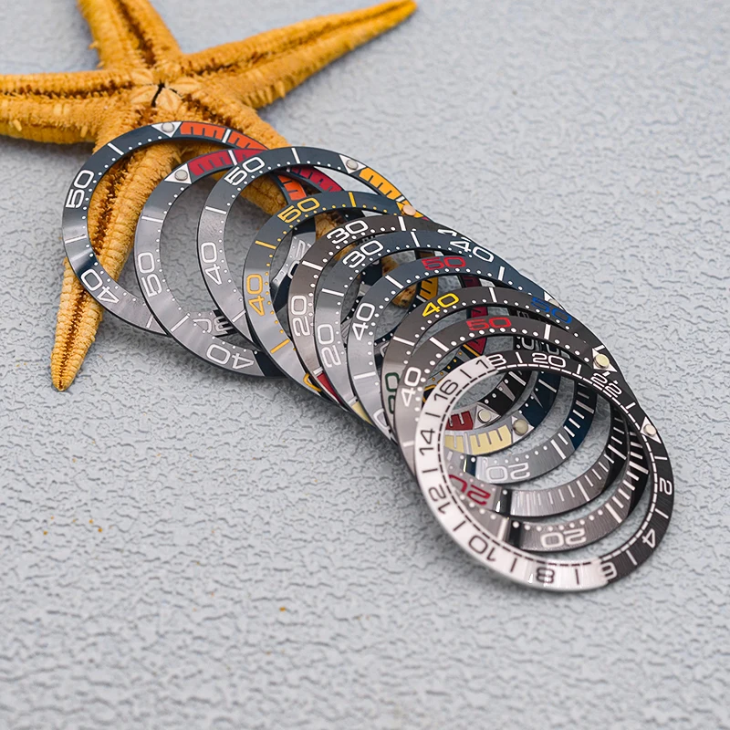 Seamaster Case Seiko 38mm inserto per lunetta in ceramica adatto per SKX007 SKX009 SKX011 SRPD accessori di ricambio per cassa dell'orologio