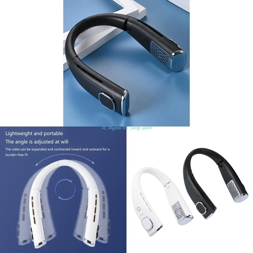 

E74D Портативные блюдиные вентиляционные вентиляторы Turbos Mute Mute Cooler 3-скоростное управление ветром Тип-C зарядка для