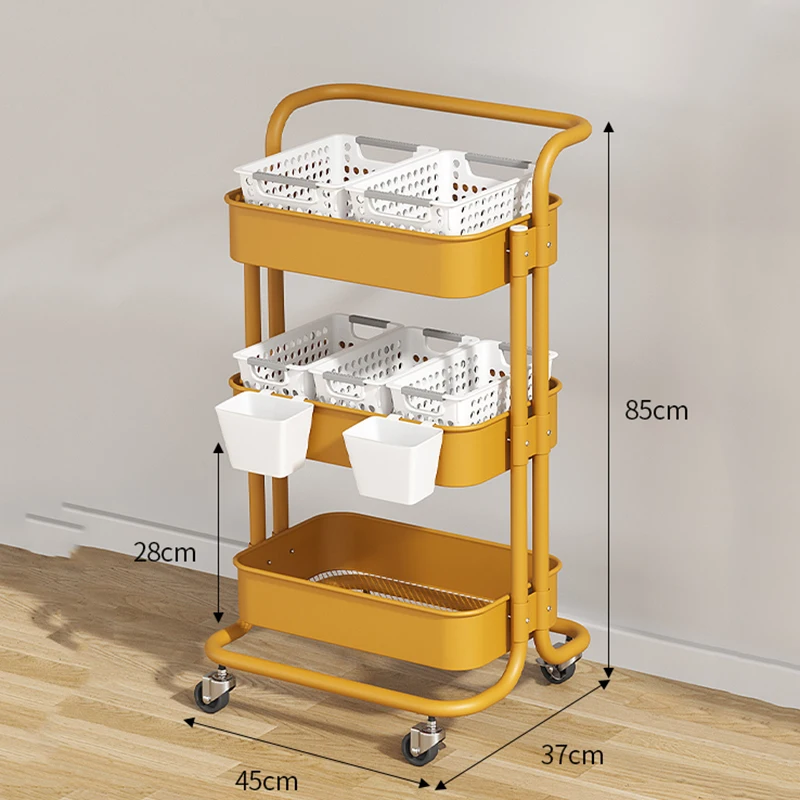 Wózek kuchenny Wózek na zakupy Meble Push Dolly Narzędzie do przechowywania w domu Wózek ręczny Organizator Carrito Auxiliar Organizador Spa Wheels