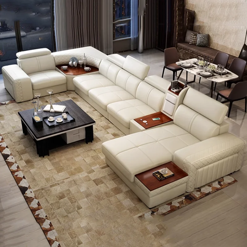 أرائك حديثة من الجلد الطبيعي أ - مراجعة Home Cinema Room Accessories وسعره