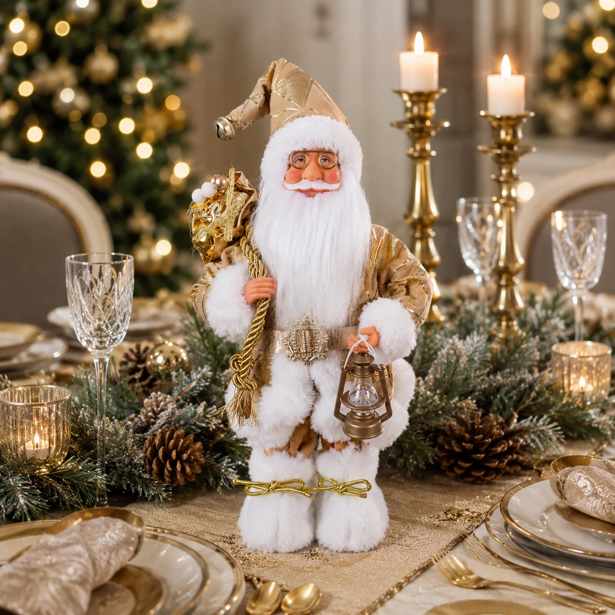 Statuetta di Babbo Natale 30cm - Luxury Xmas Bags recensione e prezzo