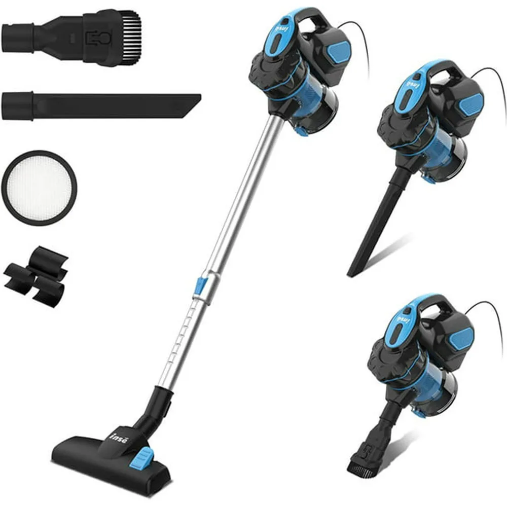Aspiradora con cable INSE I5 18Kpa potente succión 600W Motor Stick aspiradora de mano para alfombras de pelo de mascotas para el hogar